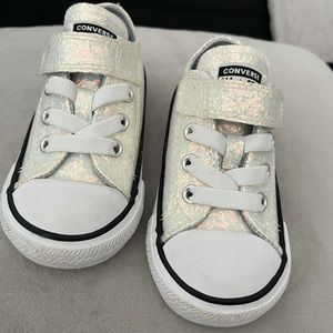 Converse - White glitter size 5